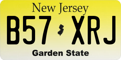 NJ license plate B57XRJ