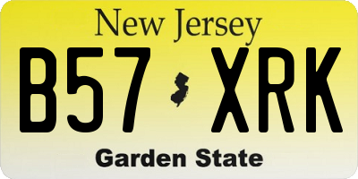 NJ license plate B57XRK