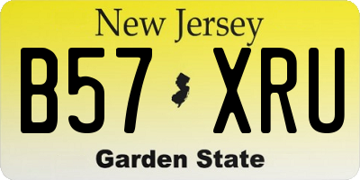 NJ license plate B57XRU