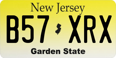NJ license plate B57XRX