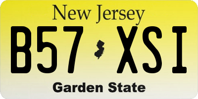 NJ license plate B57XSI