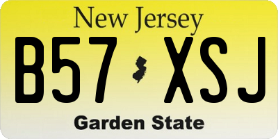 NJ license plate B57XSJ