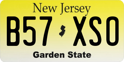 NJ license plate B57XSO
