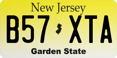 NJ license plate B57XTA