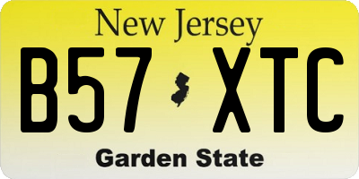 NJ license plate B57XTC