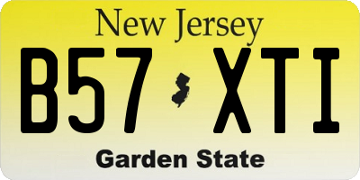 NJ license plate B57XTI
