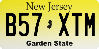 NJ license plate B57XTM