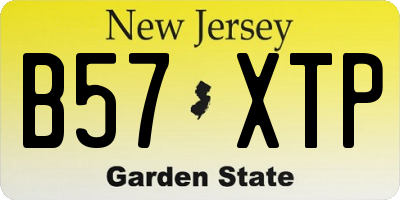 NJ license plate B57XTP