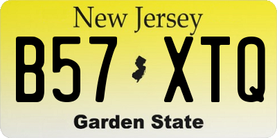 NJ license plate B57XTQ