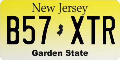 NJ license plate B57XTR
