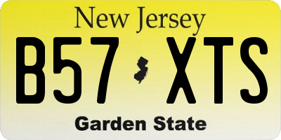 NJ license plate B57XTS