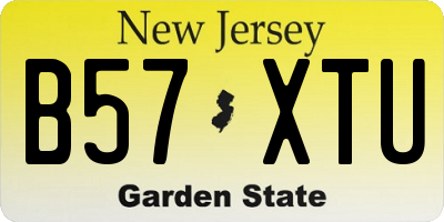 NJ license plate B57XTU