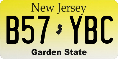 NJ license plate B57YBC