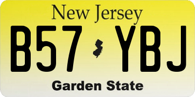 NJ license plate B57YBJ