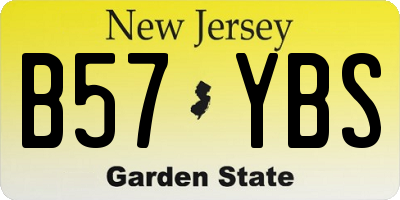 NJ license plate B57YBS