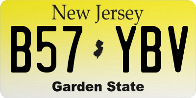 NJ license plate B57YBV