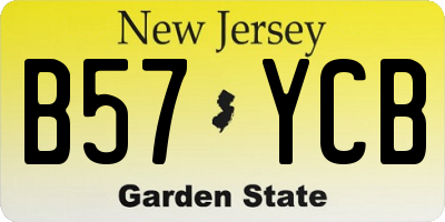 NJ license plate B57YCB