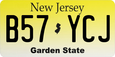 NJ license plate B57YCJ