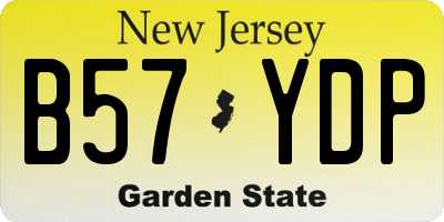 NJ license plate B57YDP