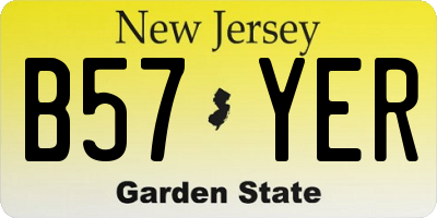 NJ license plate B57YER
