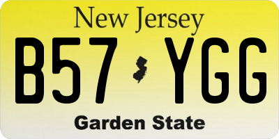 NJ license plate B57YGG