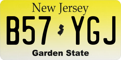 NJ license plate B57YGJ