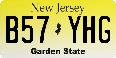 NJ license plate B57YHG