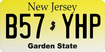 NJ license plate B57YHP