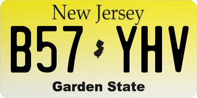 NJ license plate B57YHV
