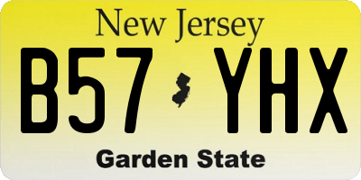 NJ license plate B57YHX