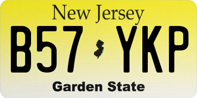 NJ license plate B57YKP