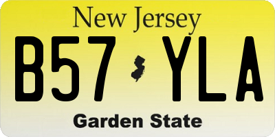 NJ license plate B57YLA