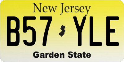 NJ license plate B57YLE