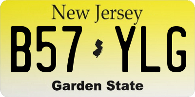 NJ license plate B57YLG