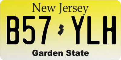 NJ license plate B57YLH
