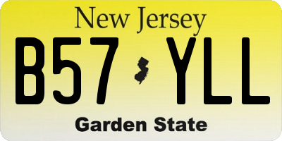 NJ license plate B57YLL