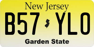 NJ license plate B57YLO