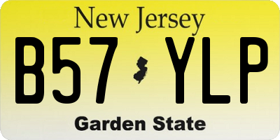 NJ license plate B57YLP