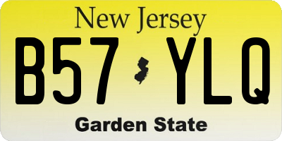 NJ license plate B57YLQ