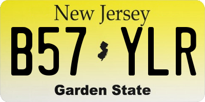 NJ license plate B57YLR