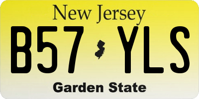 NJ license plate B57YLS