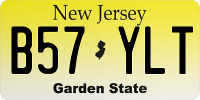NJ license plate B57YLT