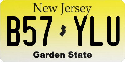 NJ license plate B57YLU