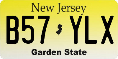 NJ license plate B57YLX