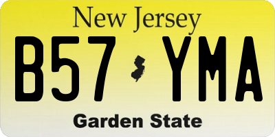 NJ license plate B57YMA