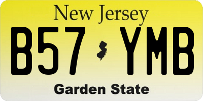 NJ license plate B57YMB