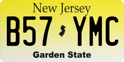 NJ license plate B57YMC