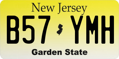 NJ license plate B57YMH
