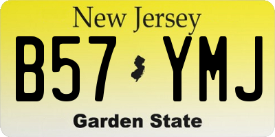 NJ license plate B57YMJ