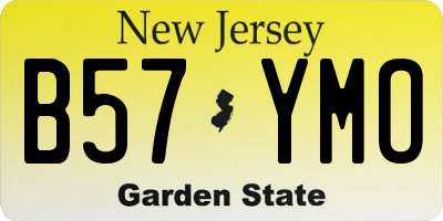 NJ license plate B57YMO